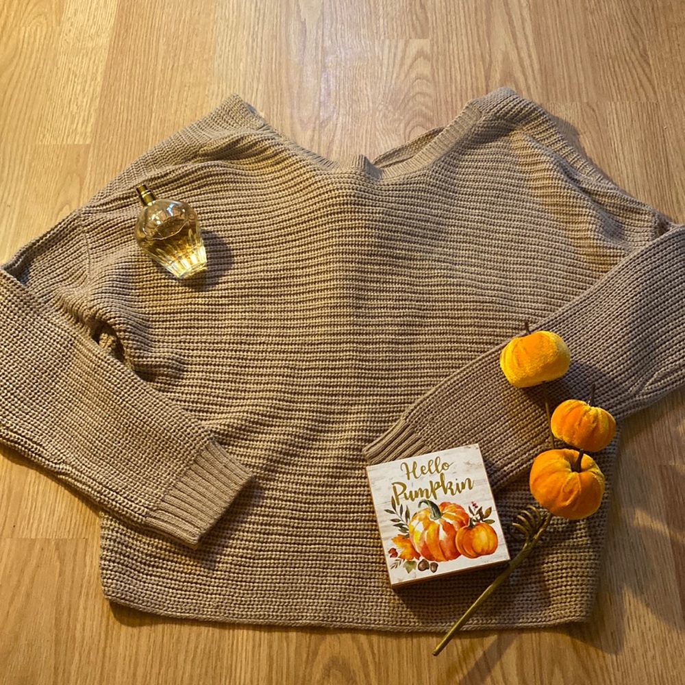 Light brown knitted sweater
